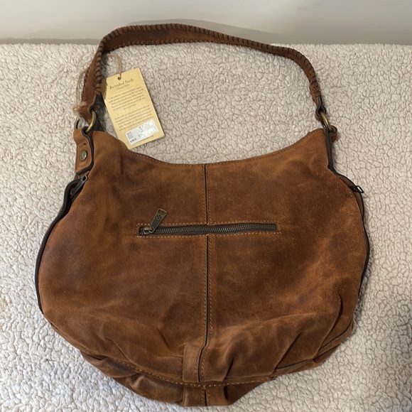 Patricia Nash Burnished Suede Cognac hobo - Picture 2 of 3